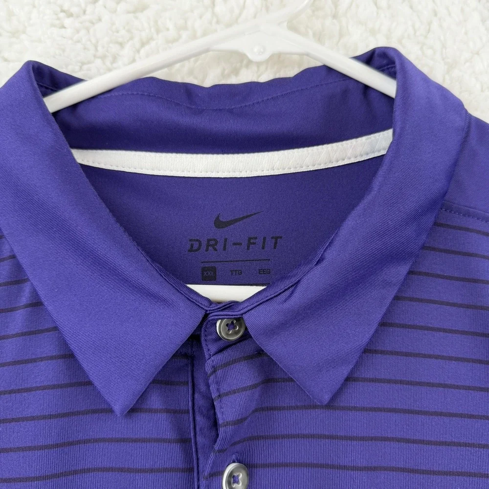 Kansas State Wildcats Polo Shirt Mens 2XL Purple‎ NCAA Basketball Nike Dri Fit